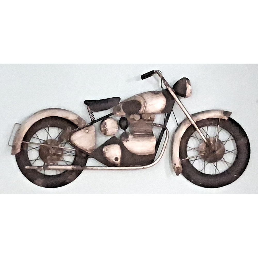 Motorcycle Metal Rustic 3D Wall Hanging Art Decor 25" x 12"